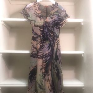A sheer Italian style elegant silk dress
